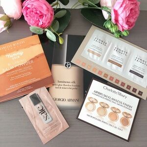 Makeup set Giorgio Armani Summer Fridays Charlotte Tilbury Saie Vanessa Myrics